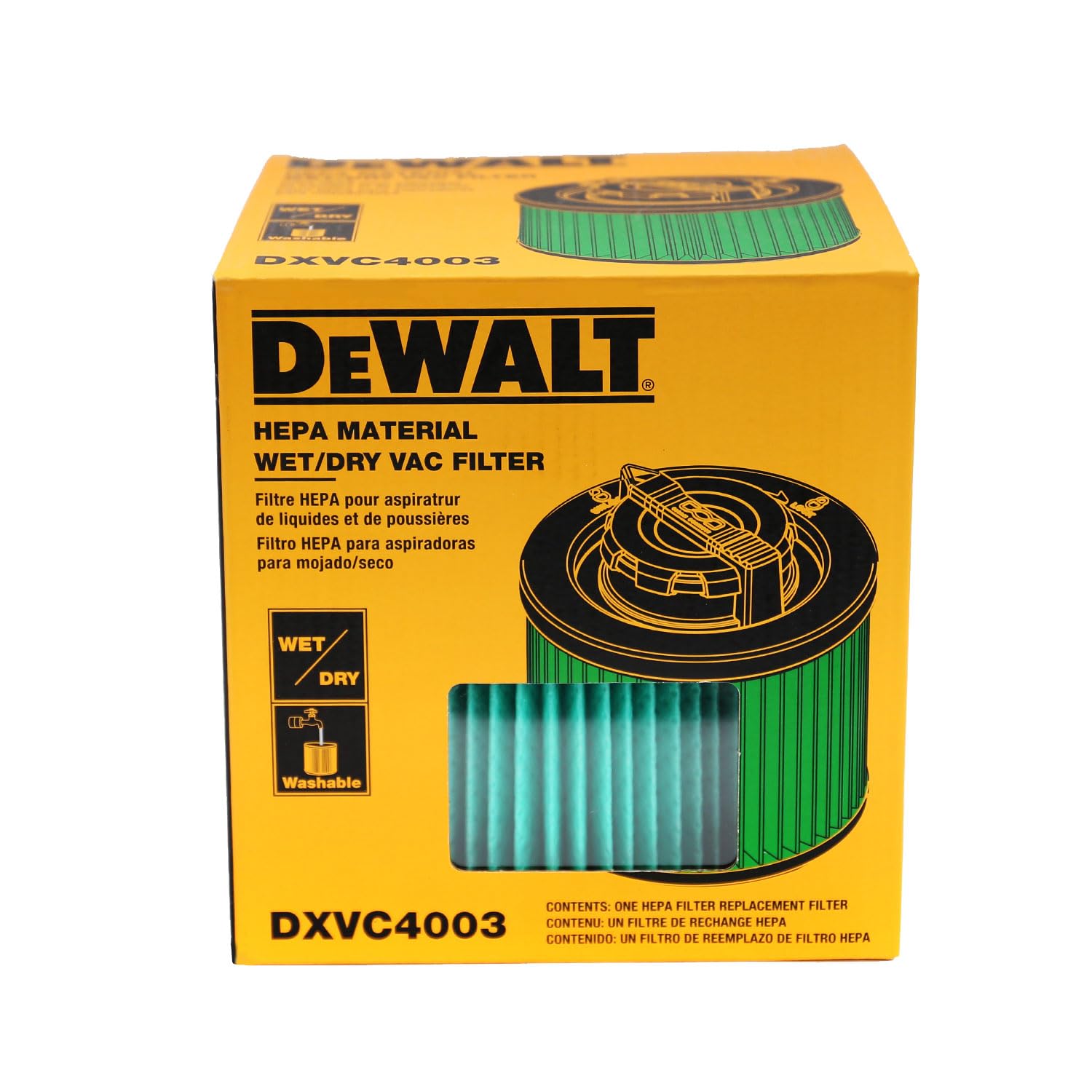 Foto 8 pulgar | Filtro De Cartucho Dewalt Hepa Para Aspiradora Húmeda Y Seca De 15 Litros - Venta Internacional.