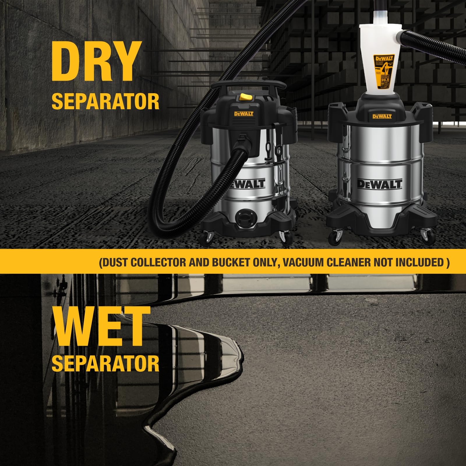Foto 2 | Separador De Polvo Dewalt Dxvcs003 Tanque De Acero Inoxidable 37.8l - Venta Internacional.
