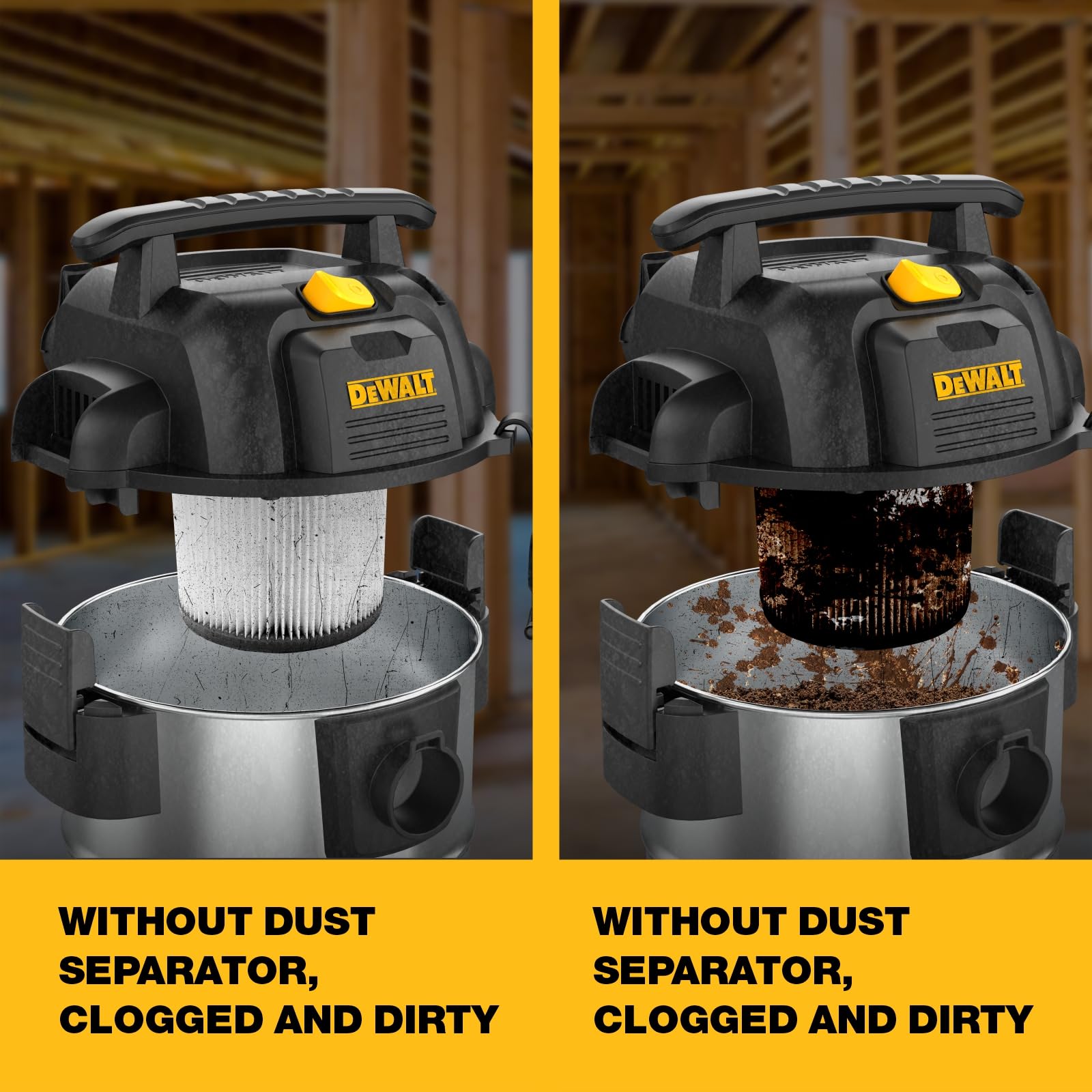 Foto 6 pulgar | Separador De Polvo Dewalt Dxvcs003 Tanque De Acero Inoxidable 37.8l - Venta Internacional.