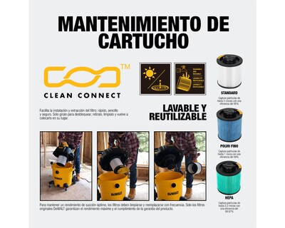 Foto 8 | Aspiradora Seco/mojado Dewalt Stealthsonic Dxv05pc-b3 4 Hp