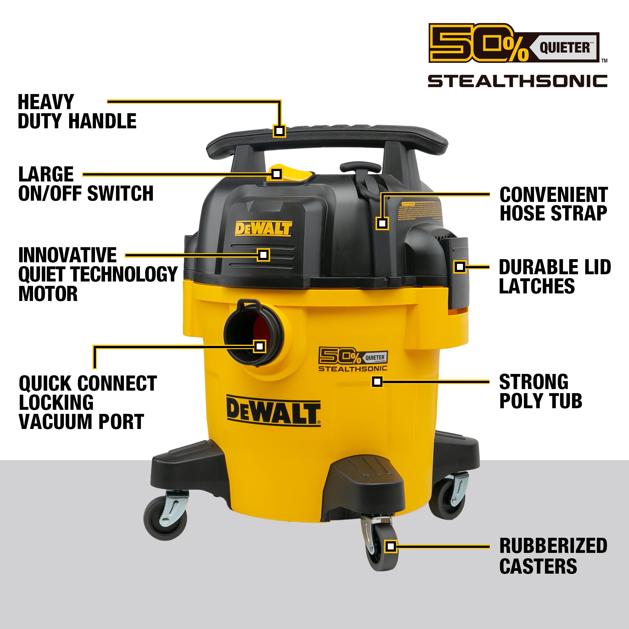 Foto 8 pulgar | Aspiradora De Taller Dewalt Dxv05p-qtb 18.9l 4 Hp Stealthsonic - Venta Internacional.