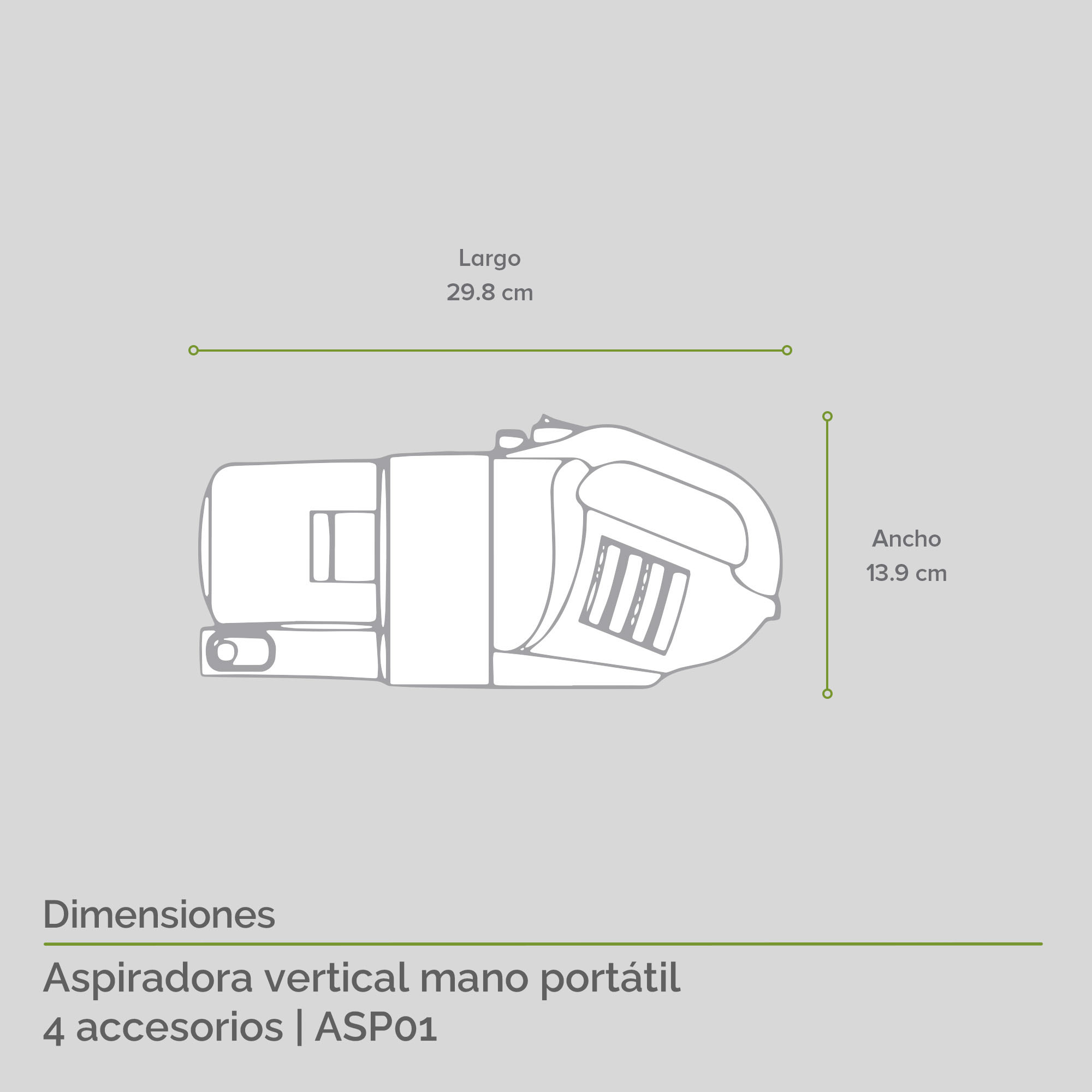 Foto 3 | Aspiradora de Mano Portátil sin Cable Pro Cyclone Avera Asp01-negro