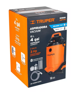 Foto 4 | Aspiradora Seco-Mojado Truper 127 V 60 HZ 4 Galones color Naranja