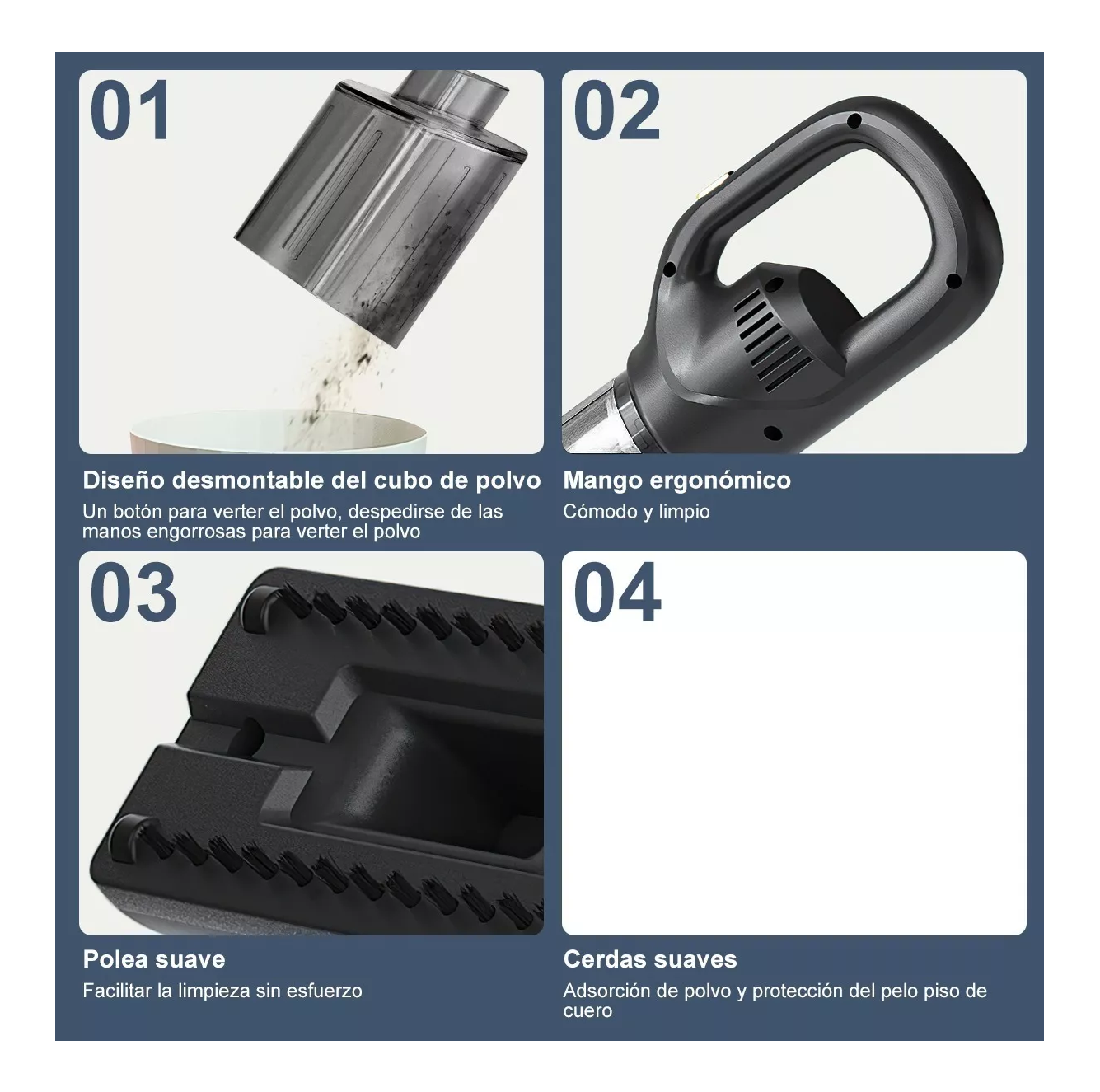 Foto 4 pulgar | Aspiradora de Mano Portátil Belug 50kpa Negro