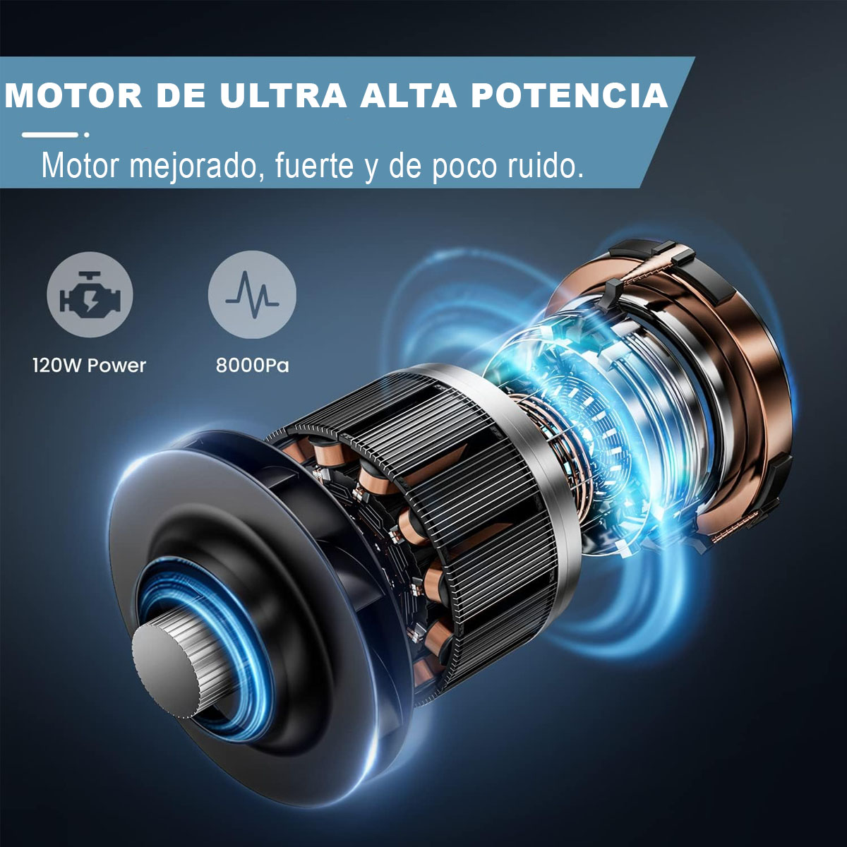 Foto 7 pulgar | Mini Aspiradora De Mano Para Coche Y Hogar 6000pa Inalámbrica Portatil 120w Usb Recargable Color Negro