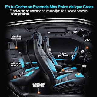 Foto 4 | Aspiradora De Mano Para Coche Y Hogar 10000pa Inalámbrica Portatil 120w Usb Recargable Color Negro