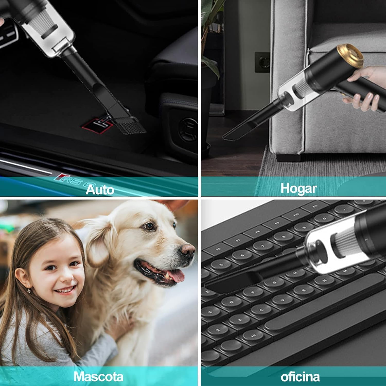 Foto 9 pulgar | Aspiradora De Mano Para Coche Y Hogar 10000pa Inalámbrica Portatil 120w Usb Recargable Color Negro