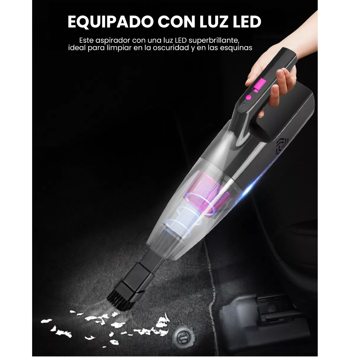 Foto 4 pulgar | Aspirador de Mano con Luz Led Eo Safe Imports Esi-12152 Multicolor