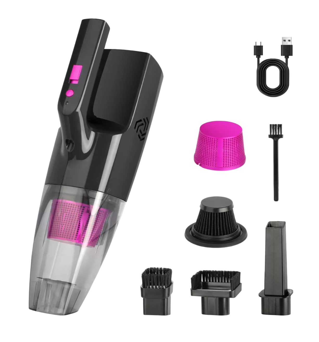 Foto 2 pulgar | Aspiradora para Coche Belug con Luz Led 9000 Pa Negra/Morada