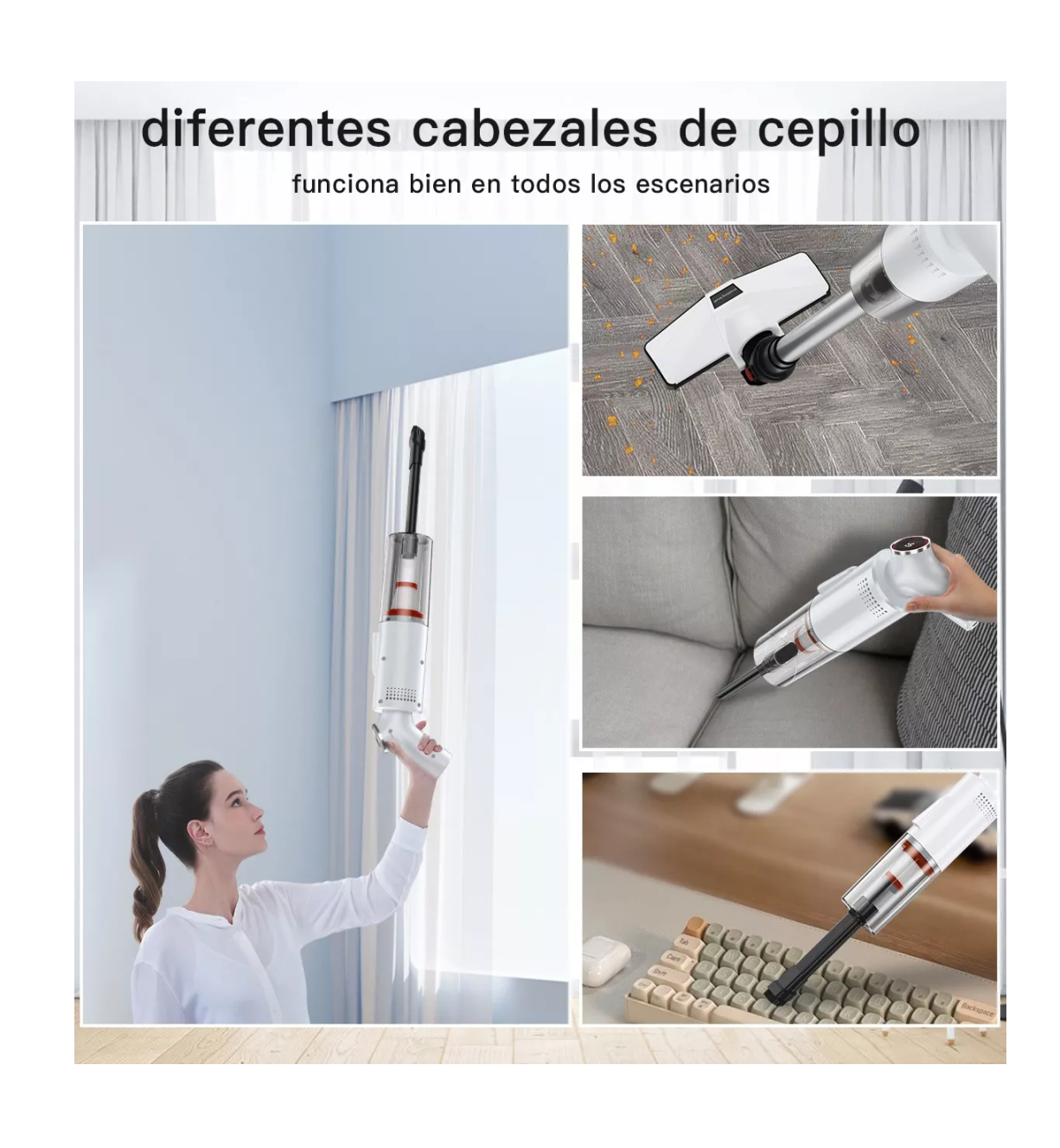 Foto 5 pulgar | Aspiradora de Mano Belug para Hogar Y Automóvil 16000pa color Blanco