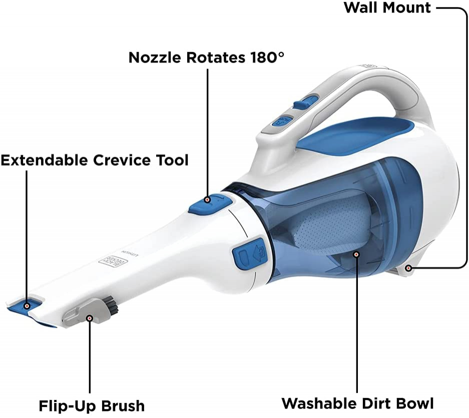 Foto 8 pulgar | Aspiradora de Mano Black + Decker Dusbuster Inalámbrica Azul - Venta Internacional