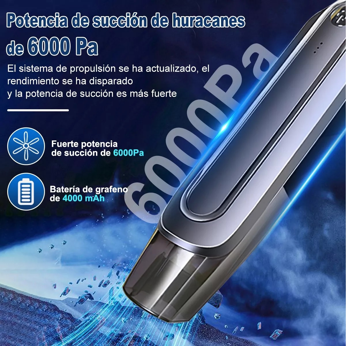 Foto 4 pulgar | Aspiradora De Mano Portátil Inalámbrica Para Auto Y Hogar Eo Safe Imports Esi-13621 Gris