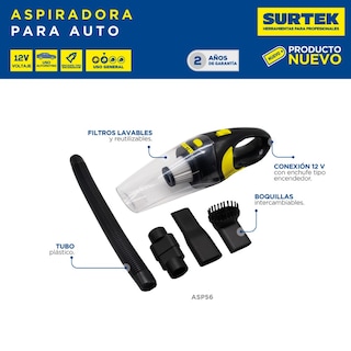 Foto 2 | Aspiradora De Mano Portátil Para Auto 600 Ml Asp56 Surtek