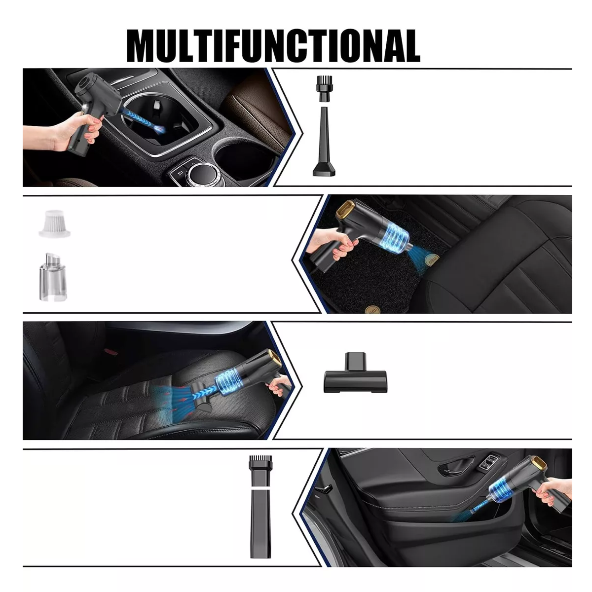Foto 3 pulgar | Aspiradora De Mano Portátil Para Hogar Y Automóvil Eo Safe Imports Esi-17214 Gris