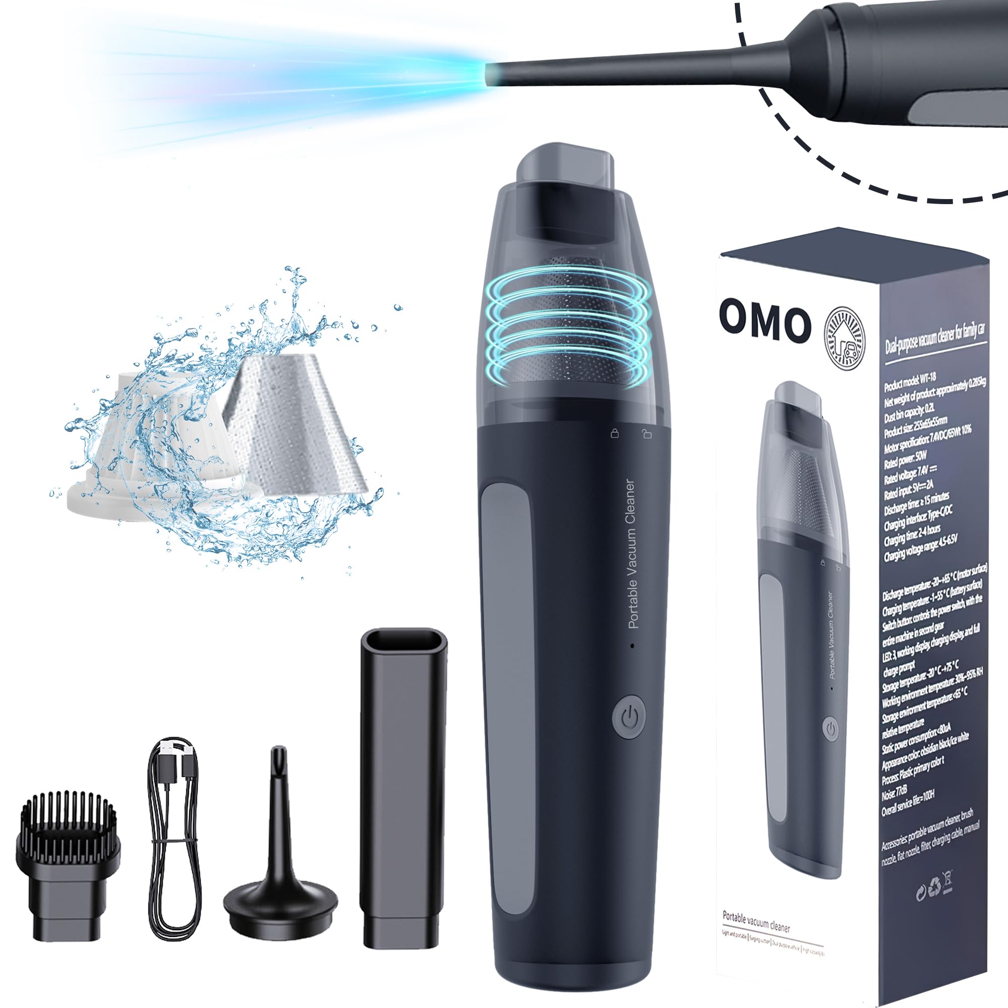 Foto 2 pulgar | Aspiradora De Mano Omo 13000pa Limpiadora Portátil Inalámbrica Para Automóviles - Venta Internacional.
