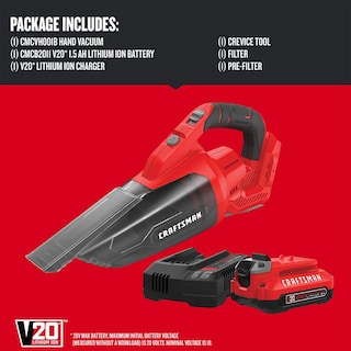 Foto 2 | Aspiradora Manual Inalámbrica Craftsman V20 Cmcvh001c1 45m³/h - Venta Internacional.