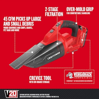 Foto 3 | Aspiradora Manual Inalámbrica Craftsman V20 Cmcvh001c1 45m³/h - Venta Internacional.