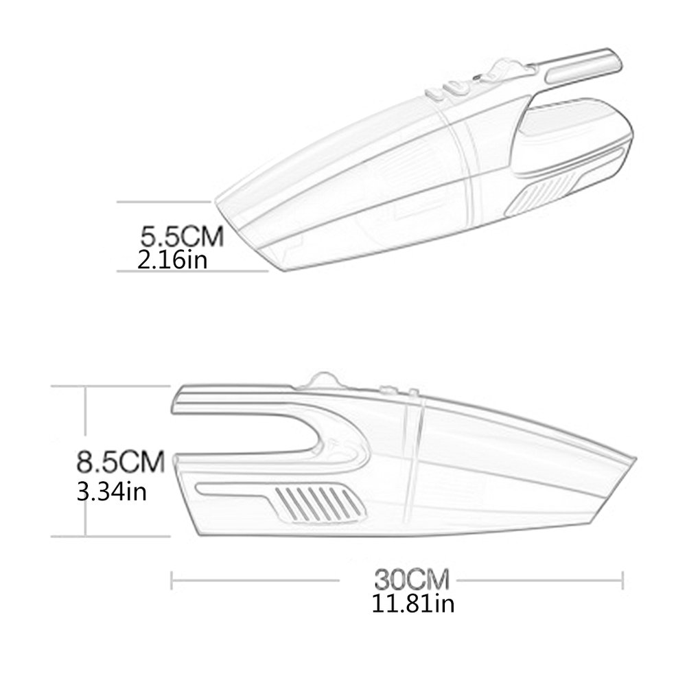 Foto 4 pulgar | Aspirador De Coche Inalámbrico Recargable De 80 W Con Fuerte Succión - Venta Internacional.