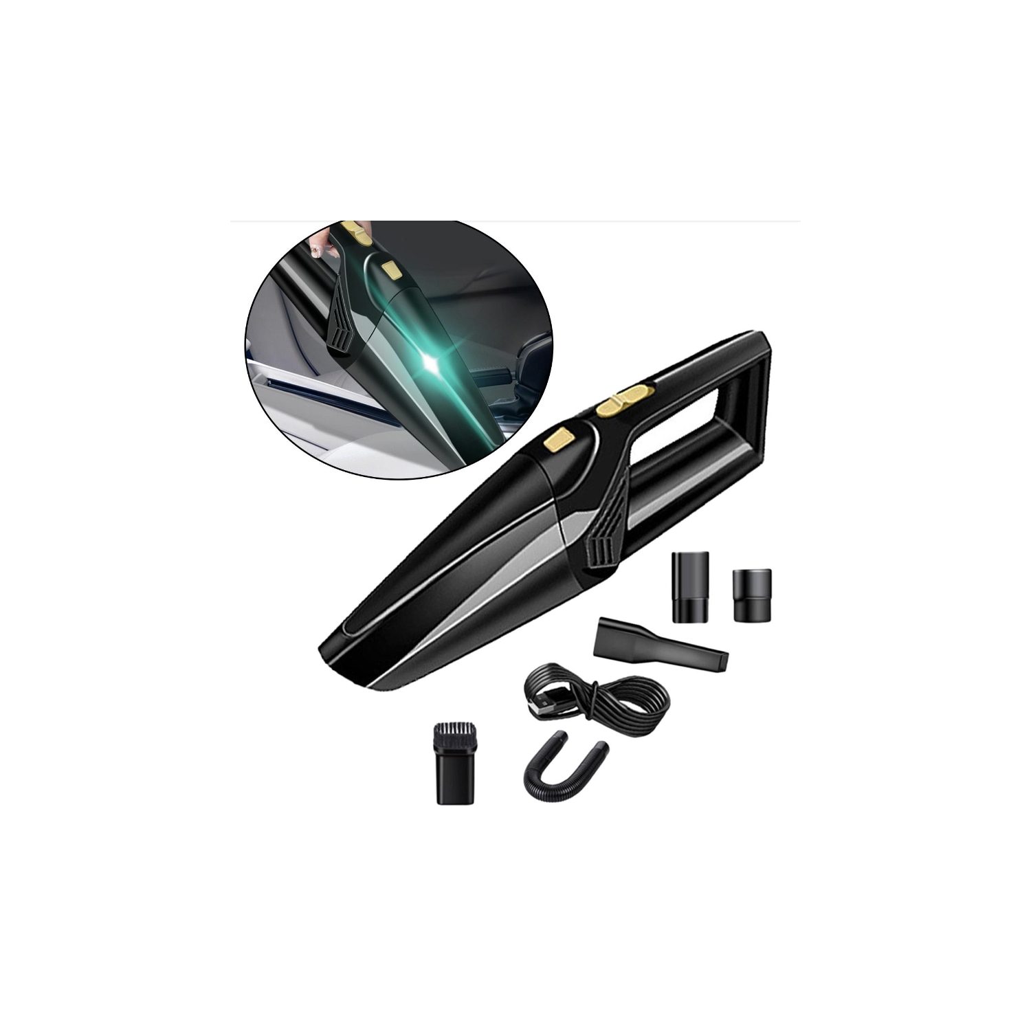 Aspirador Portátil Inalámbrico Para Coche, 120 W, 4500 Pa, Succión - Venta Internacional.