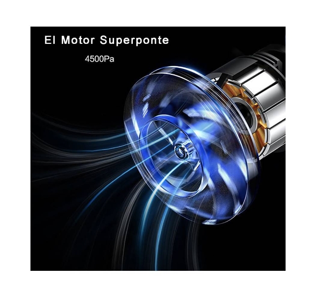Foto 4 pulgar | Aspirador Portátil Inalámbrico Para Coche, 120 W, 4500 Pa, Succión - Venta Internacional.