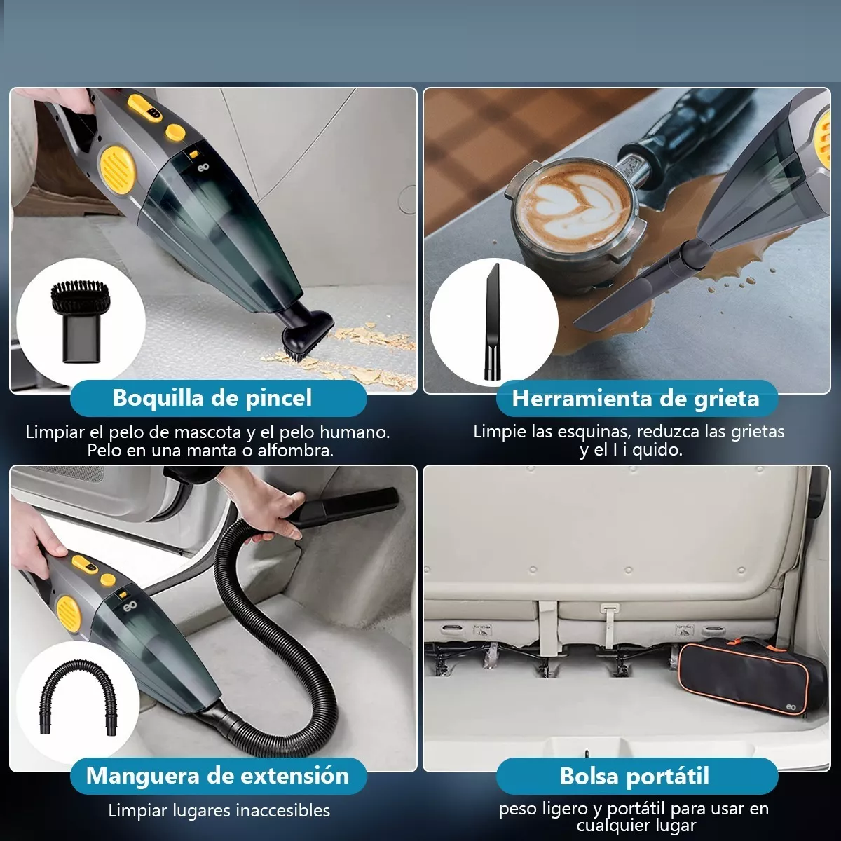 Foto 5 pulgar | Aspiradora de Mano Portatil Eo Safe Imports Esi-4628-1 Negro
