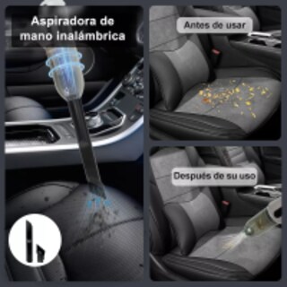 Foto 2 | Aspiradora Para Auto Mini Portátil De Mano Inalámbrica Eo Safe Imports Esi-15115-1 Gris