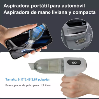 Foto 3 | Aspiradora Para Auto Mini Portátil De Mano Inalámbrica Eo Safe Imports Esi-15115-1 Gris