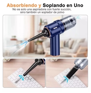 Foto 5 | Aspiradora Para Auto Mini Portatil De Mano Inalambrica Belug Azul