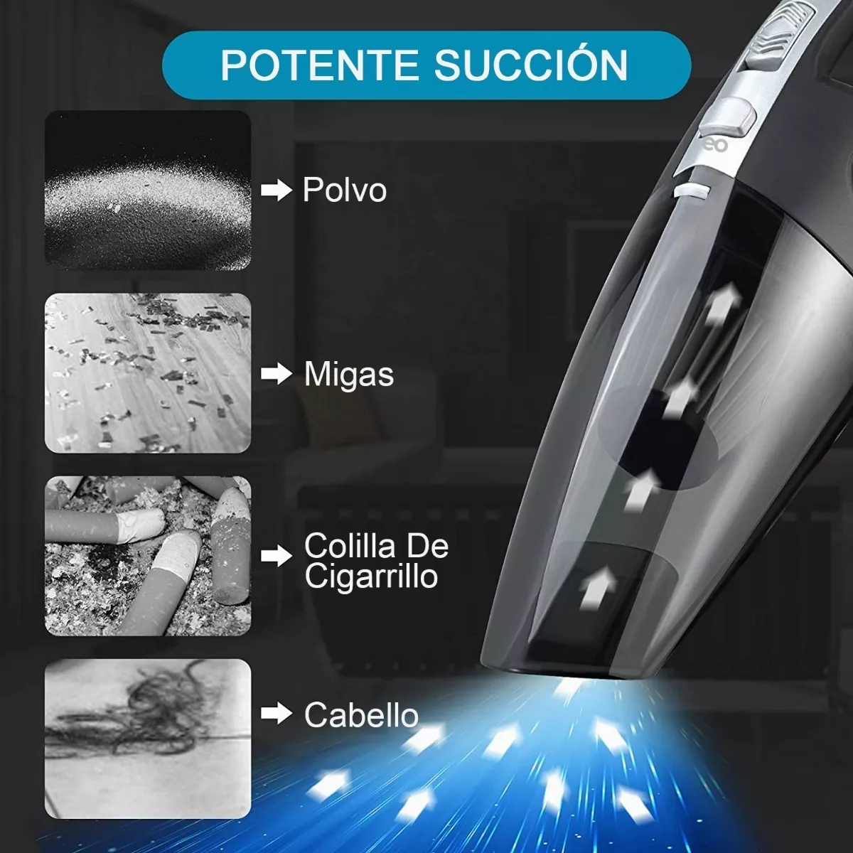 Foto 4 pulgar | Aspiradora de Mano Portátil 120 W