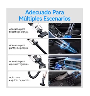 Foto 4 | Aspiradora De Mano Inalámbrica Para Hogar Y Auto Portátil Negro