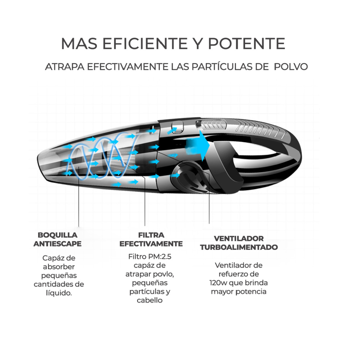 Foto 4 | Aspiradora Portátil Prodotty 11.1 V