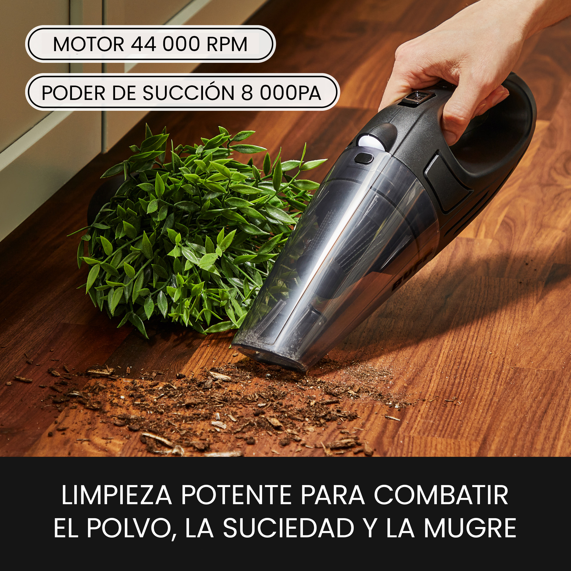 Foto 3 pulgar | Chefman - Buff - Aspiradora De Mano Portátil – Inalámbrica, Recargable Con Luz Led