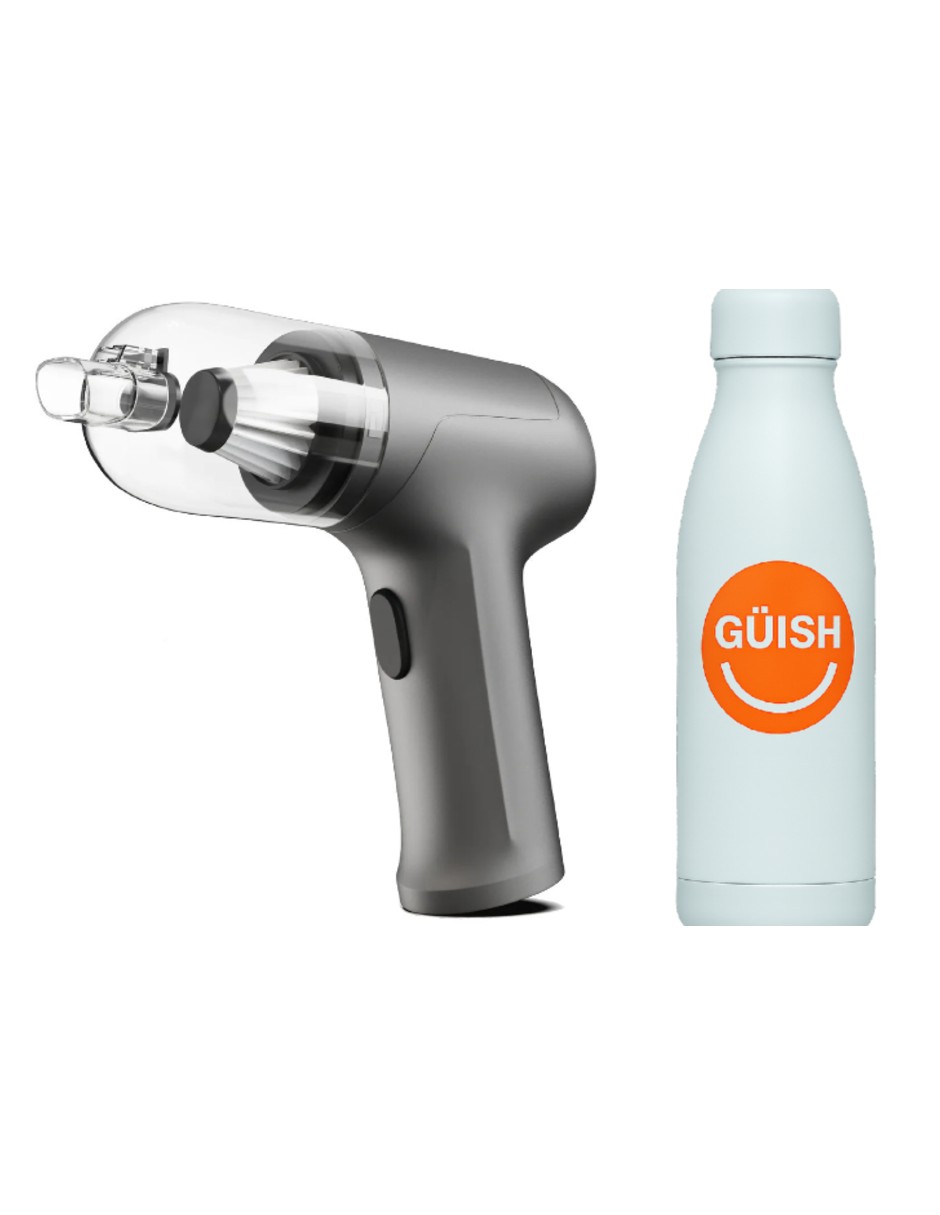Foto 2 pulgar | Aspirador De Mano Mini Portátil Negro + Gratis Termo Güish De Regalo