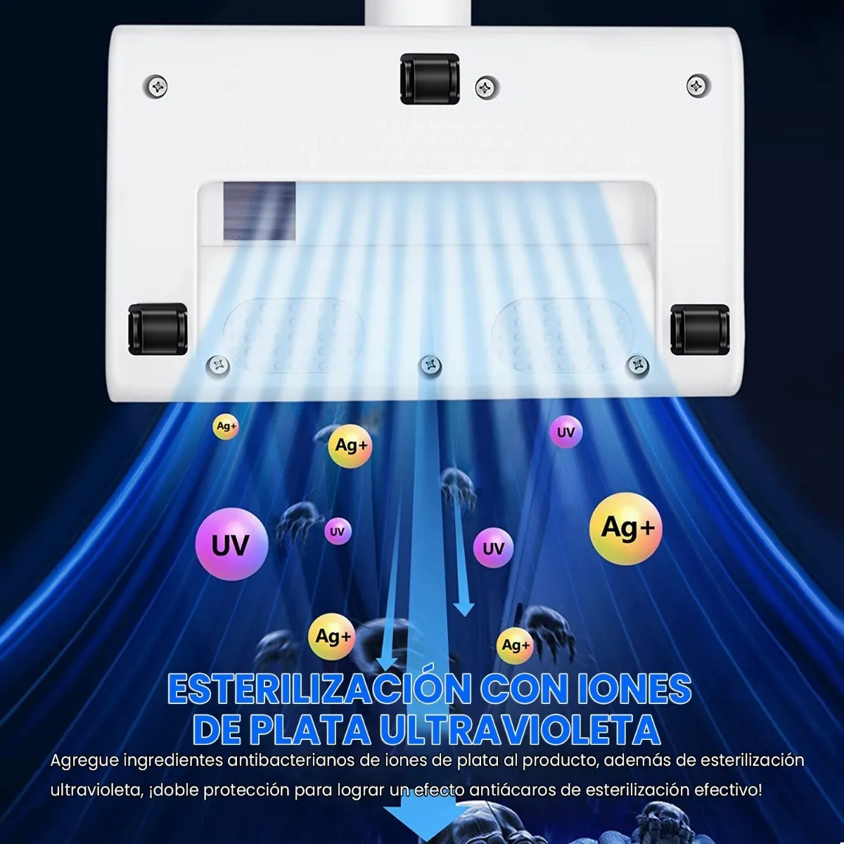 Foto 5 pulgar | Aspirador De Cama Luz Uv Desinfectante Eliminación De Ácaros Lab.g Blanco