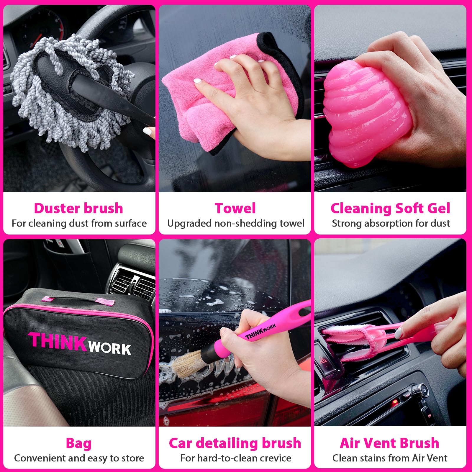 Foto 6 pulgar | Kit De Limpieza De Interiores Thinkwork Para Detalles De Automóviles Con Aspiradora De 8000 Pa - Venta Internacional.