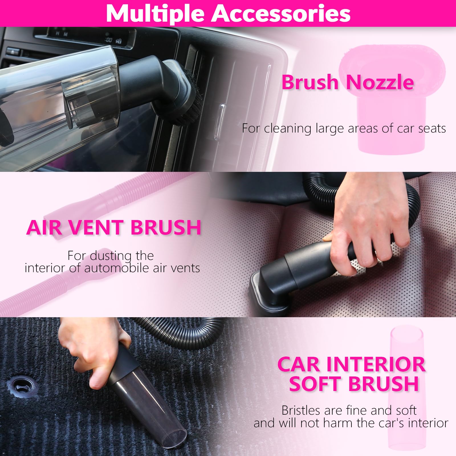 Foto 4 pulgar | Kit De Limpieza De Coche Thinklearn Con Detalles De Aspiradora De Coche  Color Rosa - Venta Internacional.