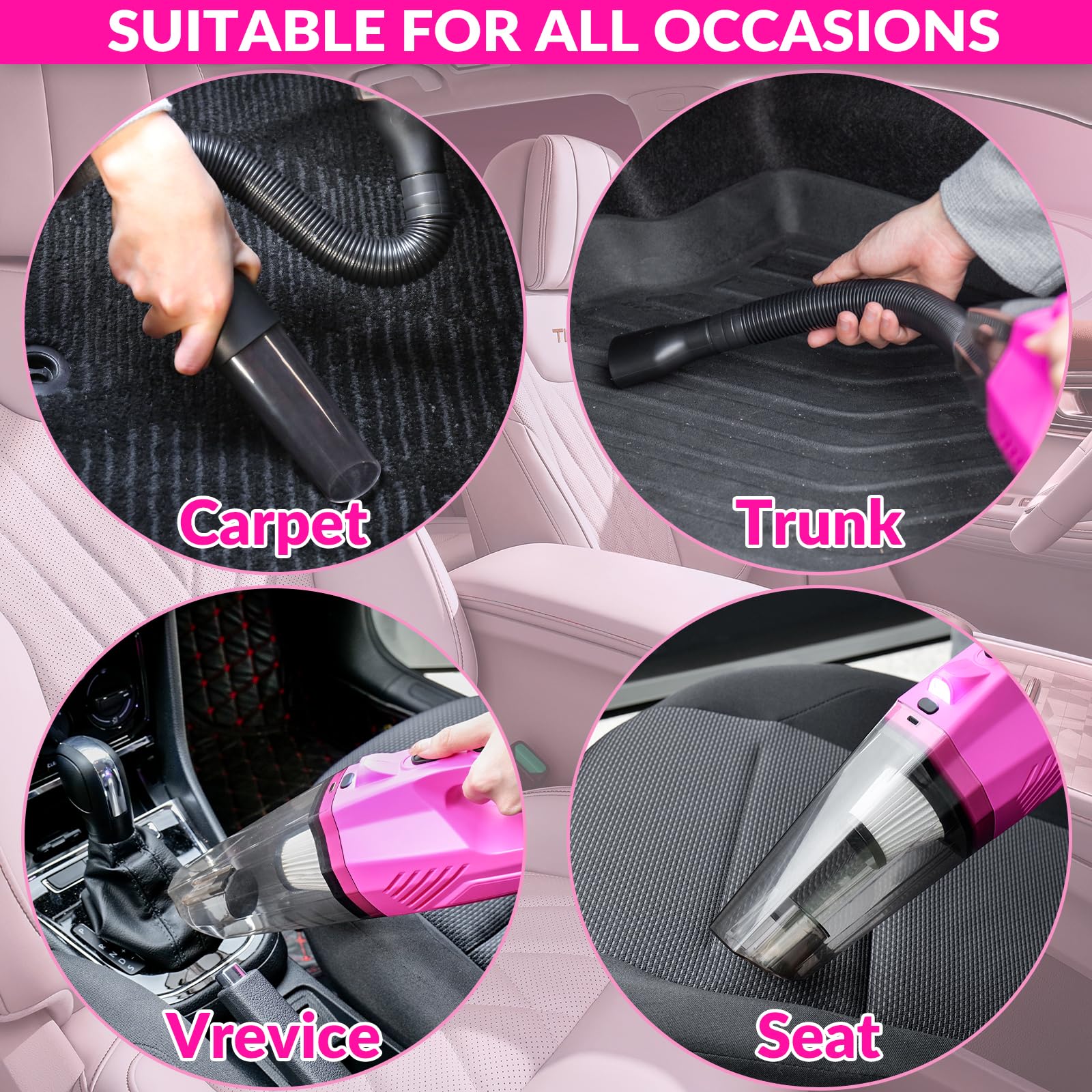 Foto 6 pulgar | Kit De Limpieza De Coche Thinklearn Con Detalles De Aspiradora De Coche  Color Rosa - Venta Internacional.
