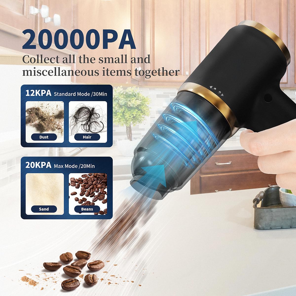 Foto 5 pulgar | Aspirador De Mano Omo 15000pa 6 En 1 Inalámbrico Negro - Venta Internacional.