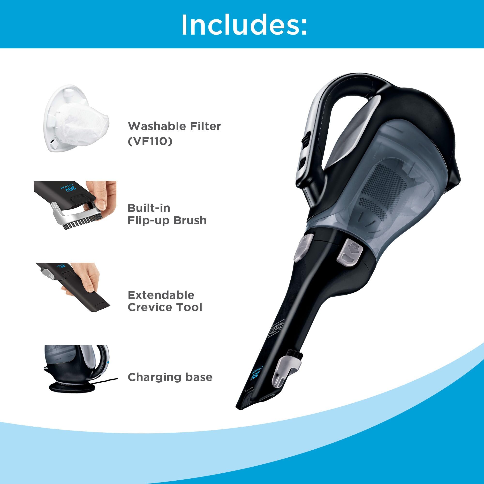 Foto 3 pulgar | Aspirador De Mano Black+decker Dustbuster 20v Bdh2000l - Venta Internacional.