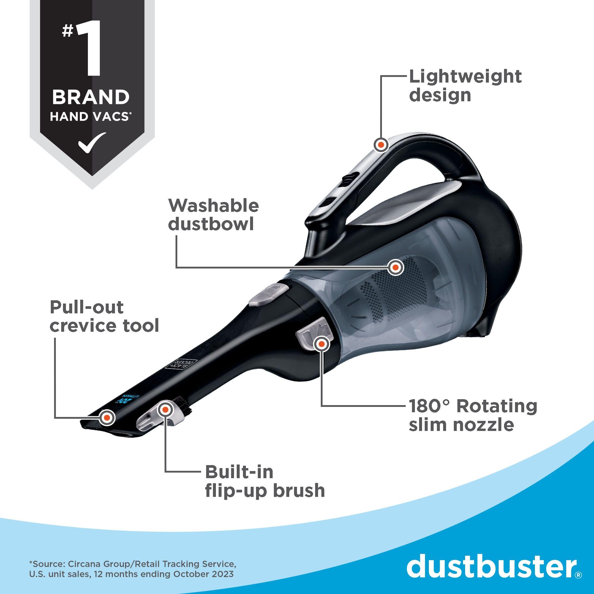Foto 3 | Aspirador De Mano Black+decker Dustbuster 20v Bdh2000l - Venta Internacional.