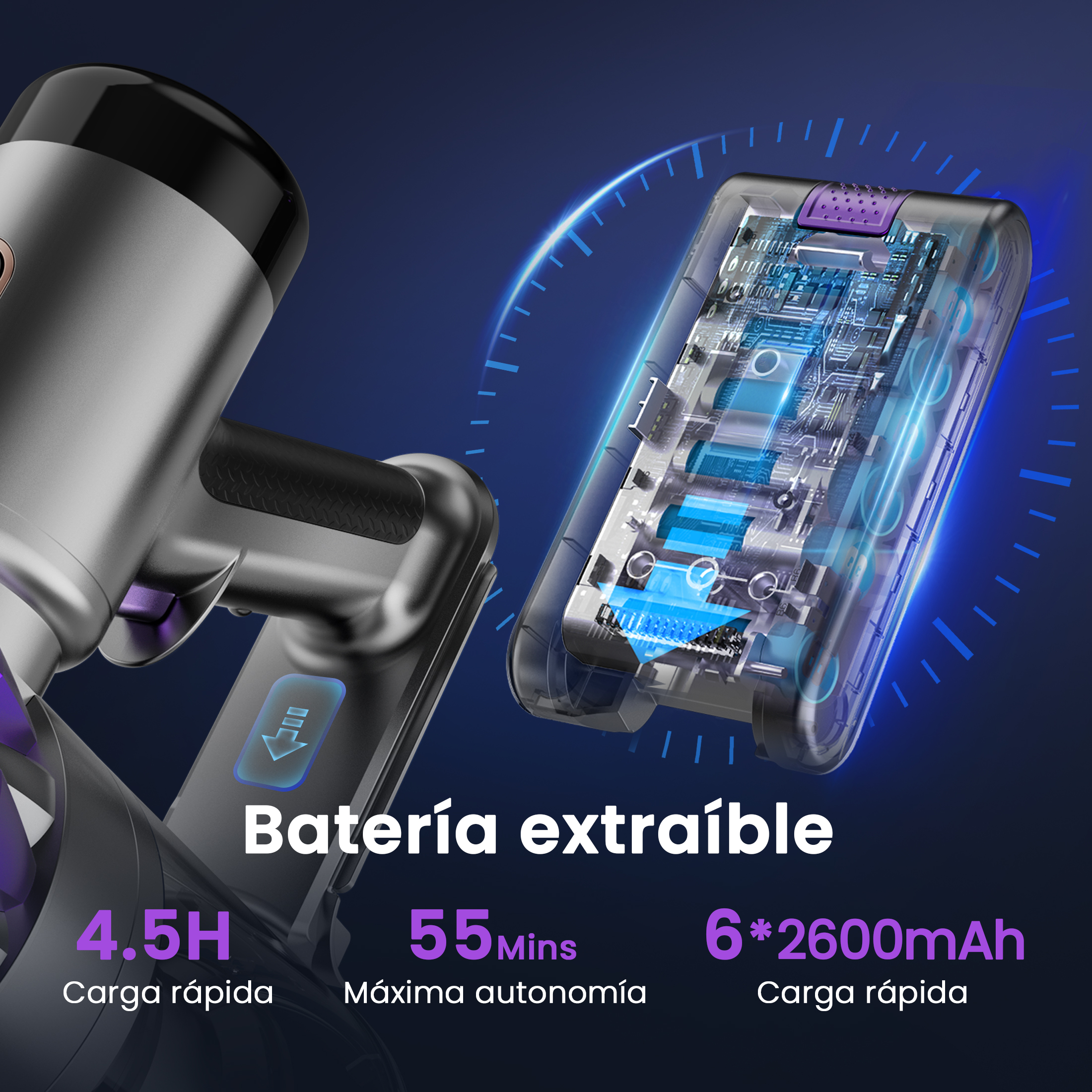 Foto 6 pulgar | Aspirador Inalámbrico Inse S3 350w Potencia 35 Kpa De Succión