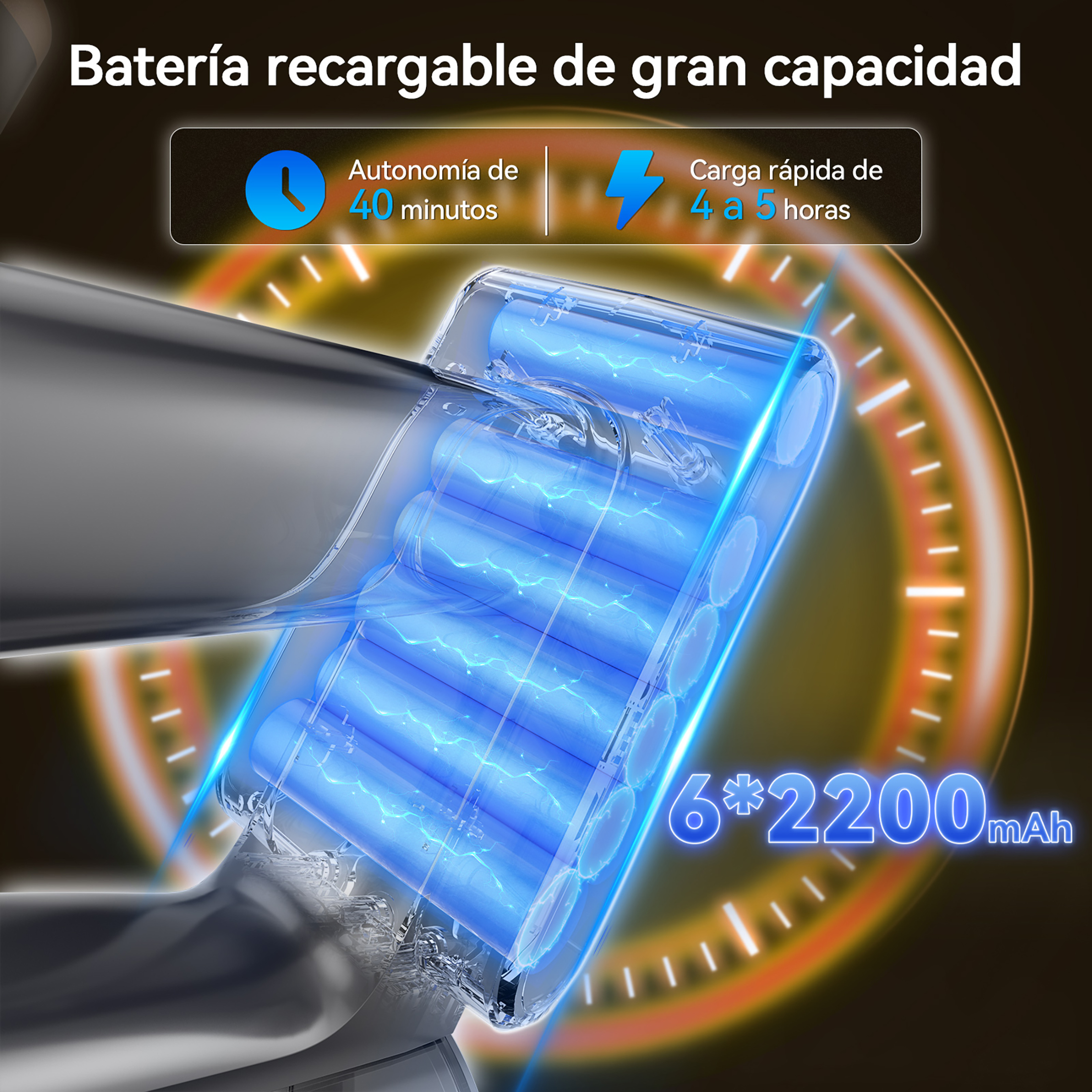 Foto 5 pulgar | Aspirador Inalámbrico Inse N8  2200 Mah  Batería De 40 Min