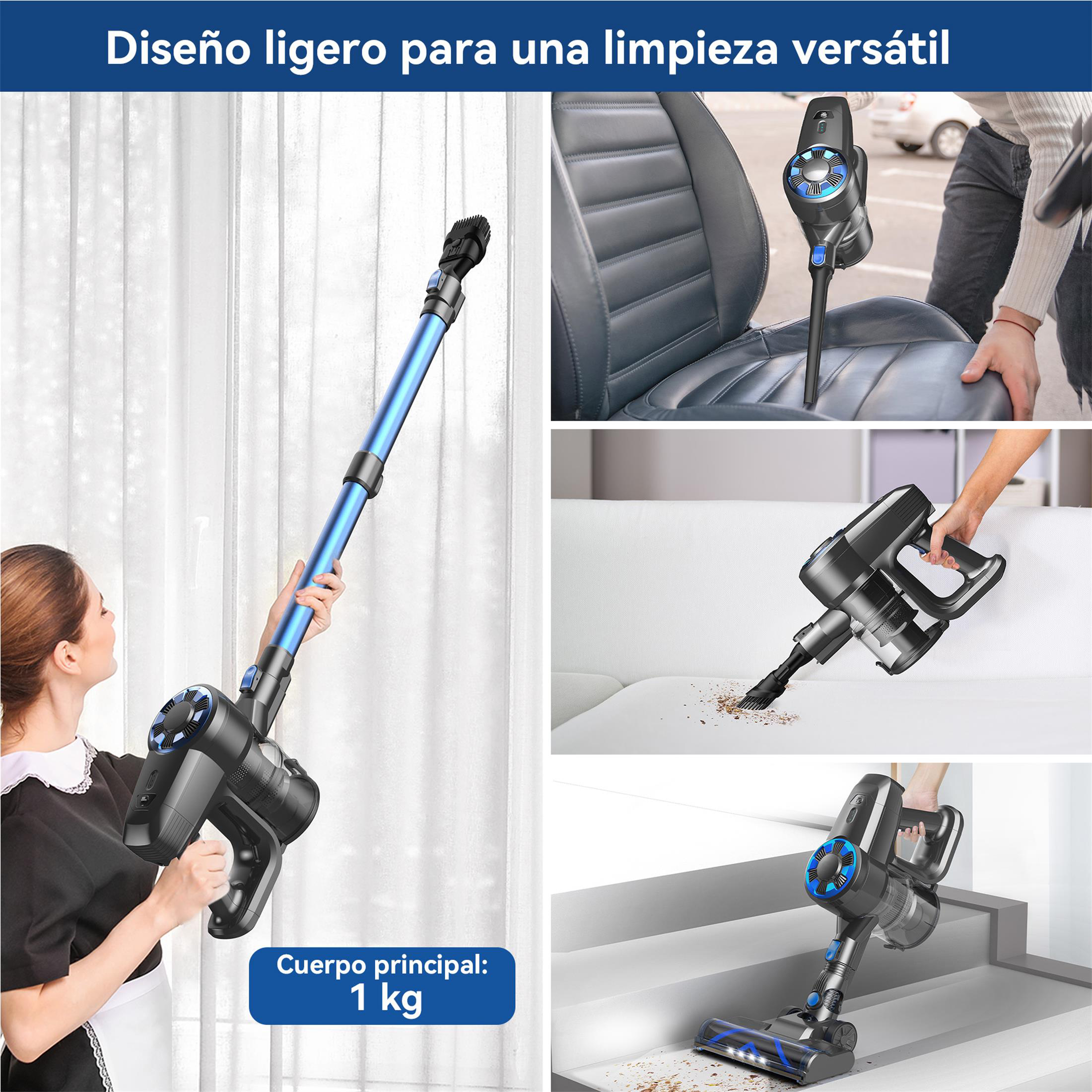 Foto 4 | Aspirador Inalámbrico Inse N3s 6 En 1  Potencia De Succión De 25 Kpa