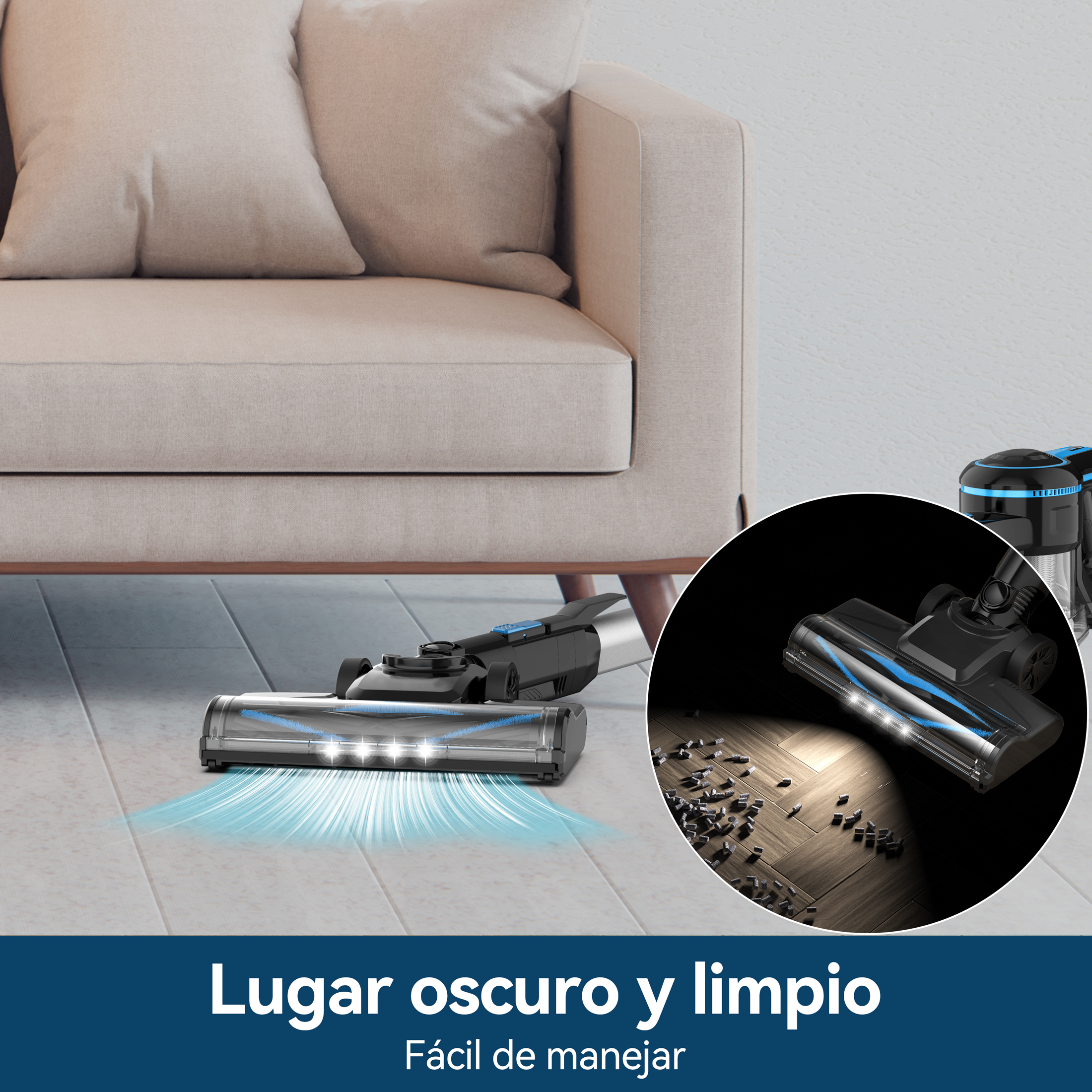 Foto 6 pulgar | Aspirador Inalámbrico Inse N520 6 En 1  28 Kpa  Succión Azul