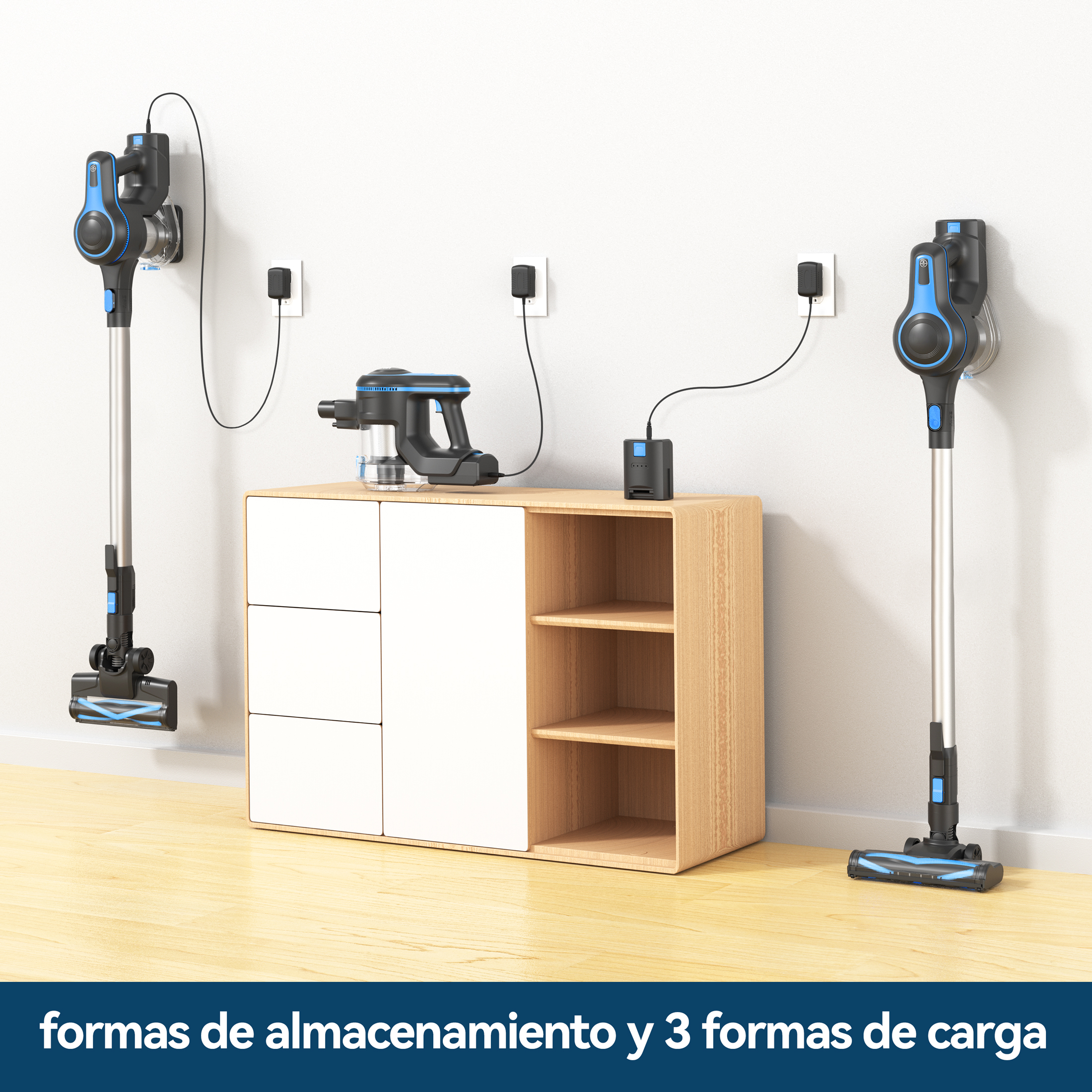 Foto 7 | Aspirador Inalámbrico Inse N520 6 En 1  28 Kpa  Succión Azul
