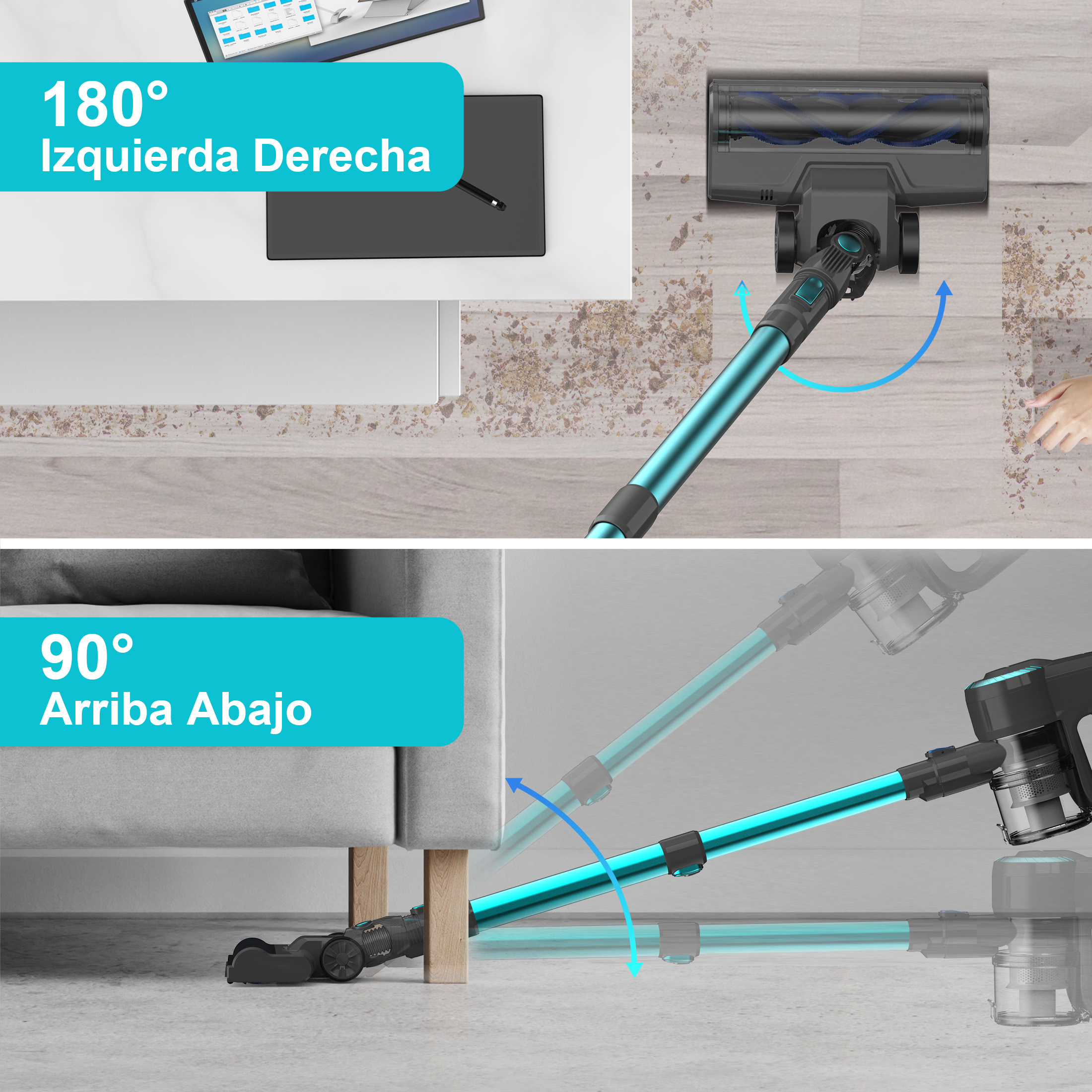 Foto 4 | Aspirador Inalámbrico Inse N300 6 En 1 Con Batería De 2200 Mah
