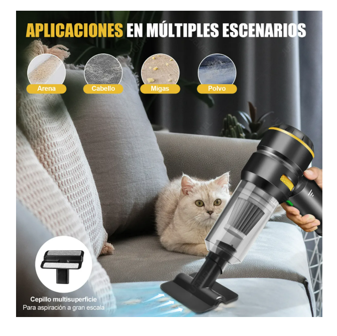 Foto 4 pulgar | Mini Aspiradora Inalambrica Aire Soplador 120000rpm Juemel