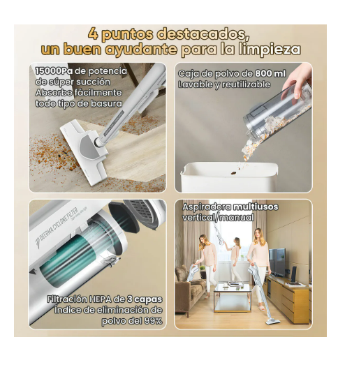 Foto 4 pulgar | Aspiradora De Mano 3 En 1 Cable 5m Deerma Dx700 El Cepillo Puede Doblarse 180 Grados  Con Filtro De Tres Etapas