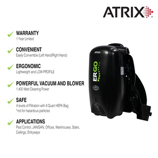 Foto 3 | Mochila Aspiradora Atrix Vacbp10 Hepa 8l 1400w Con 10 Filtros - Venta Internacional.