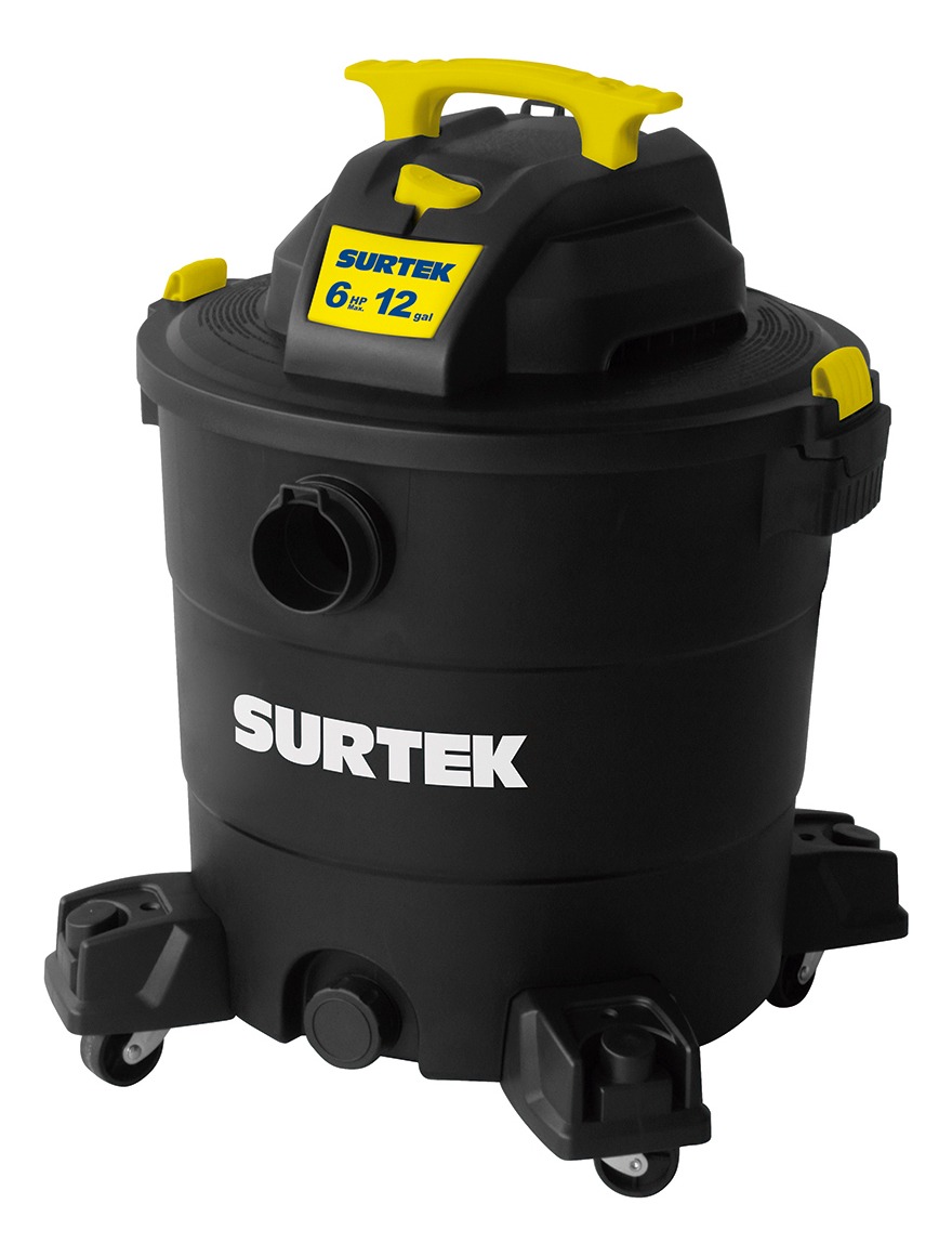 Aspiradora Surtek De Plástico 6 Hp 12 Gal Color Negro /vc